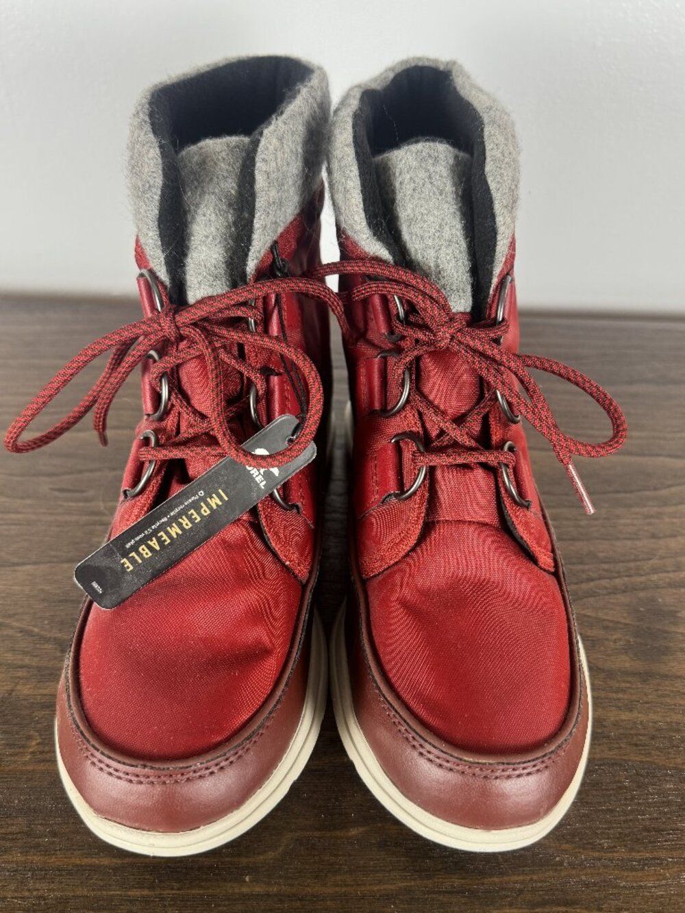 Sorel Red & Gray Water Waterproof Boots